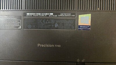 Dell Precision 7740 i9-9980HK 32GB RAM quadro rtx 4000